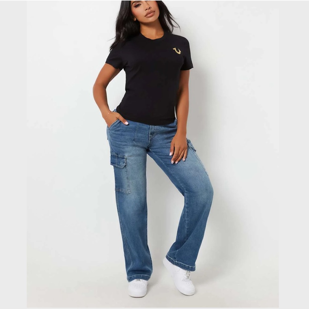 True Religion Crew Classic HS Crew Tee Jet Black - Picture 5 of 9